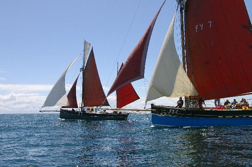 Past Lugger regatta shot - photo by Chris Bowden ©  SW